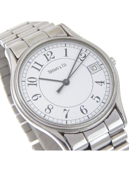 Tiffany & Co Classic Stainless Steel Quartz Analog Display White Dial Watch main image 4